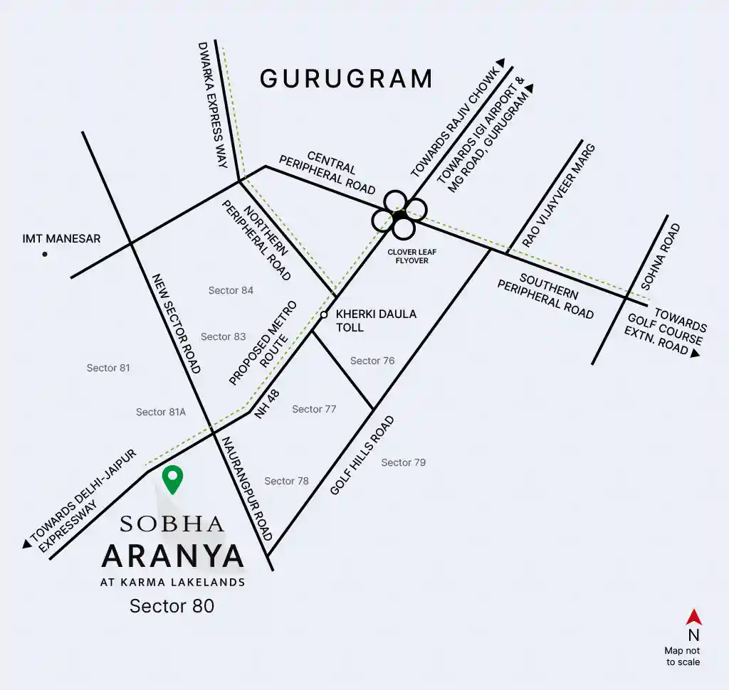 Forest Living location map — Dwarka Expressway Gurgaon